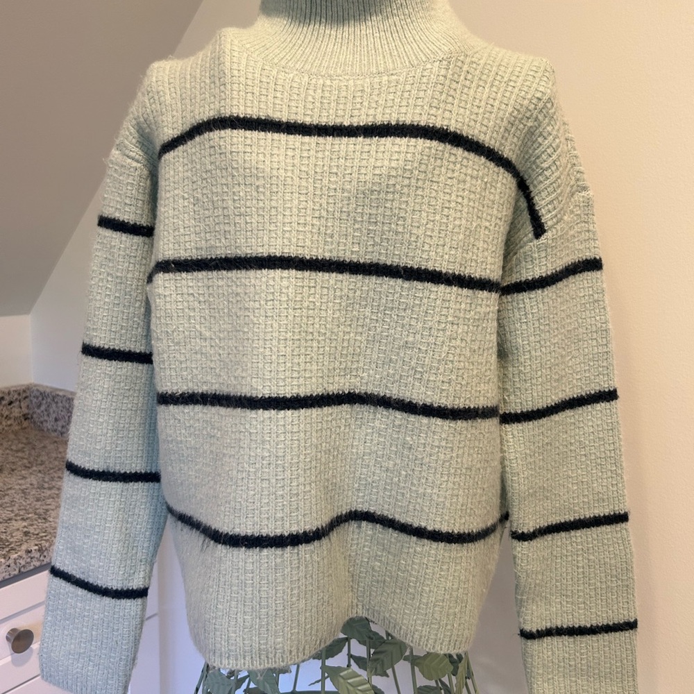 Cozy Striped Turtleneck Sweater